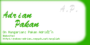 adrian pakan business card